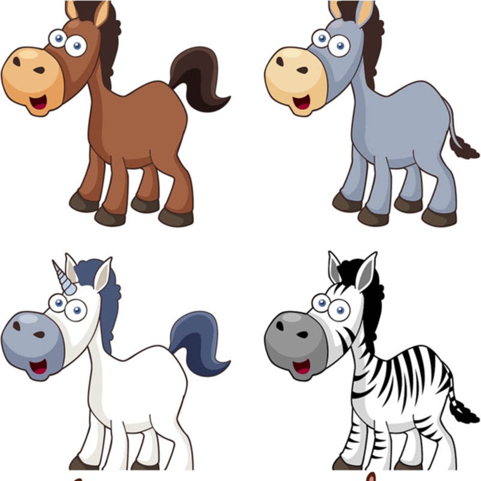 Free Vector Art & Graphics Cartoon Horse Icons