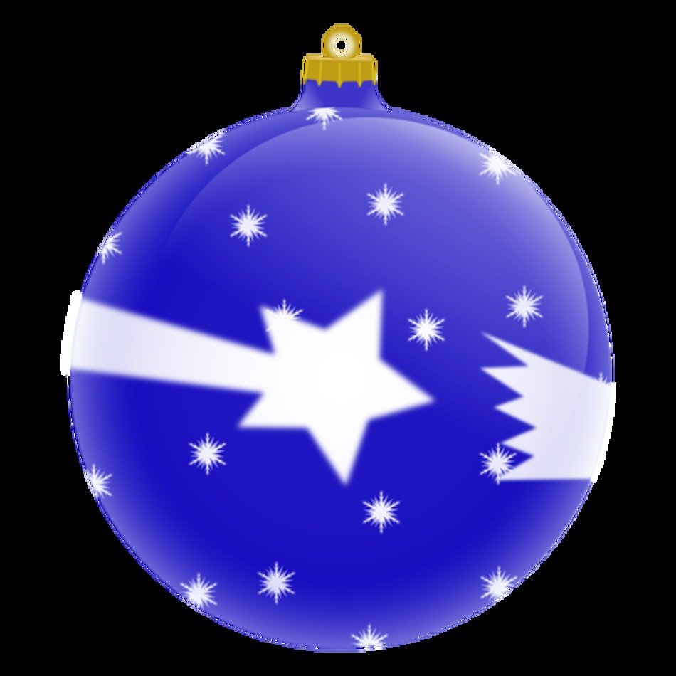 Blue Christmas Ornament Vector Image Public Domain Vectors