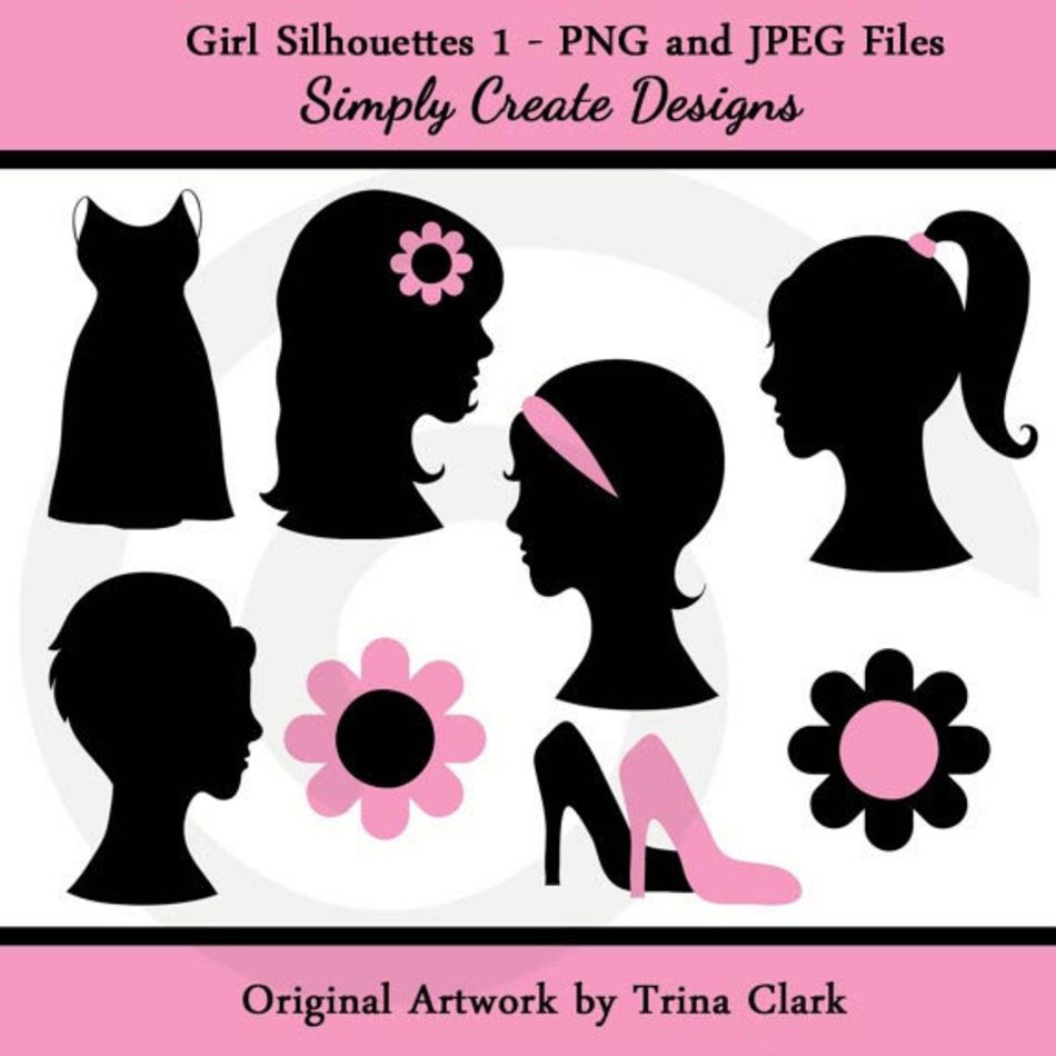 Girl Silhouettes Girly Commercial And Personal