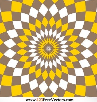 Flower Optical Illusion Vector 123freevectors
