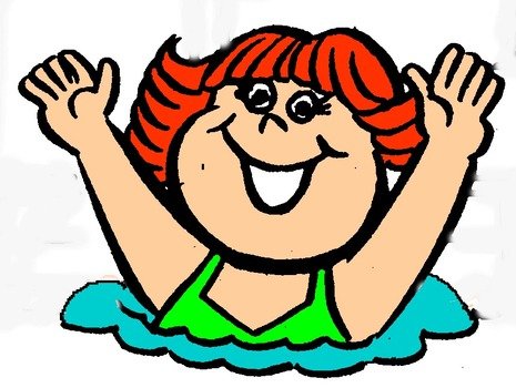 drawing of a woman in water