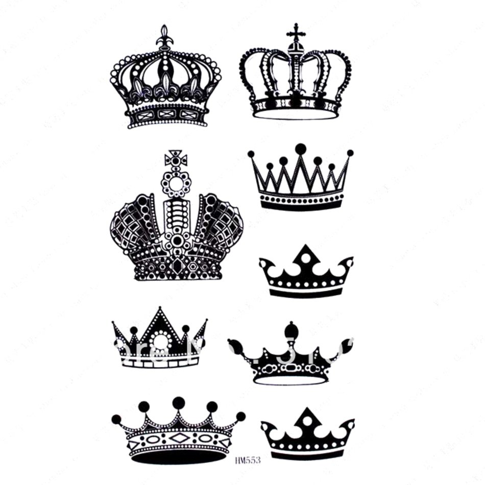 variety of crowns in black and white background