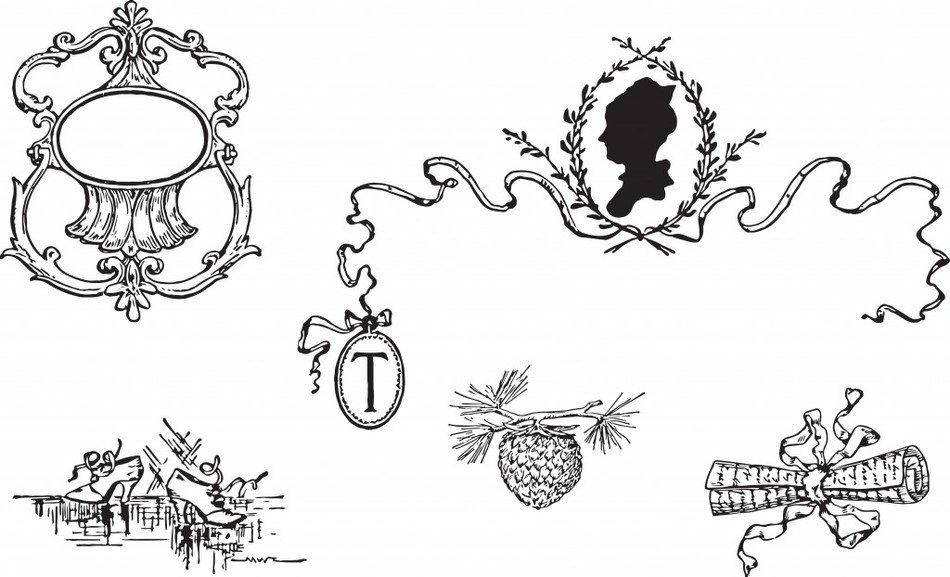 vintage cameo silhouettes