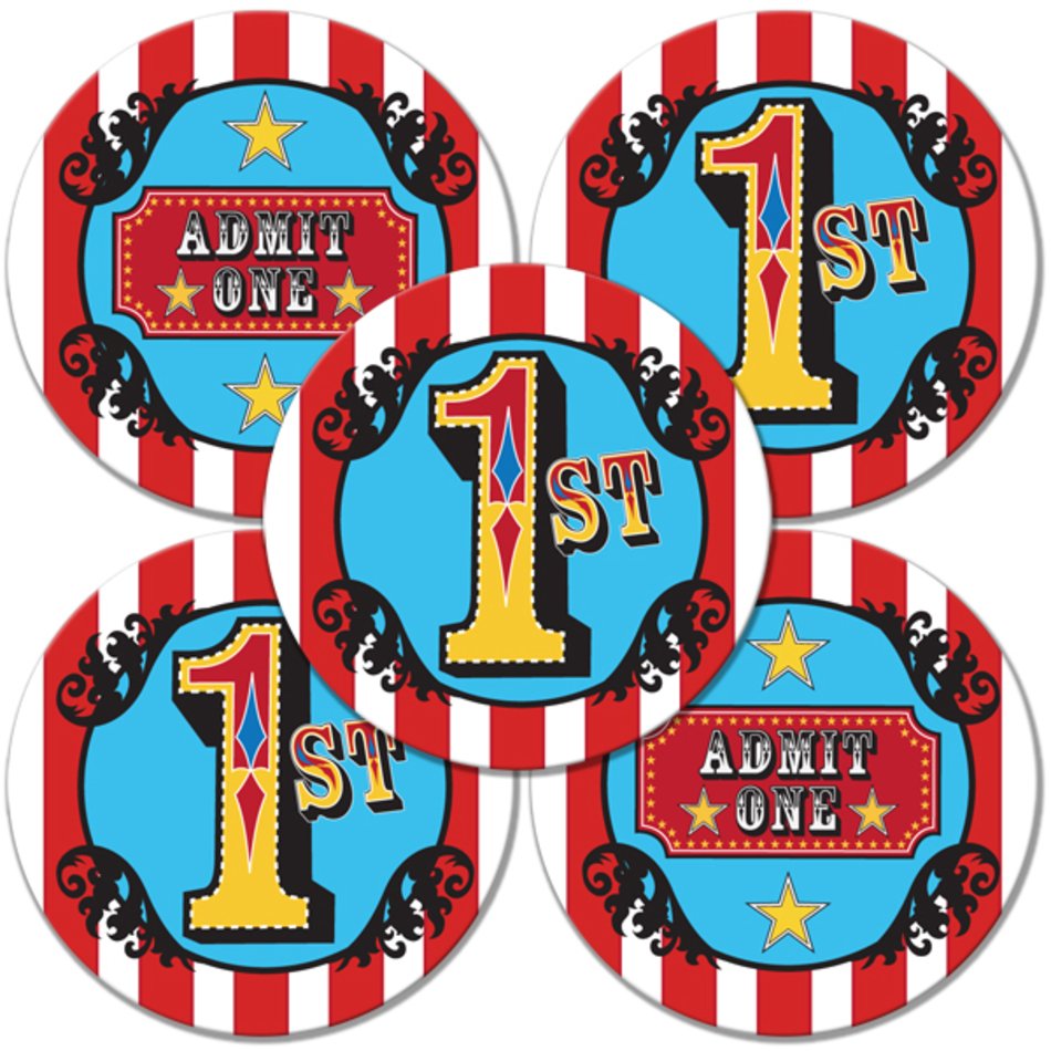 Creative Fun Big Top Circus Party First Birthday Invitations