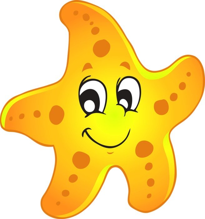yellow painted starfish