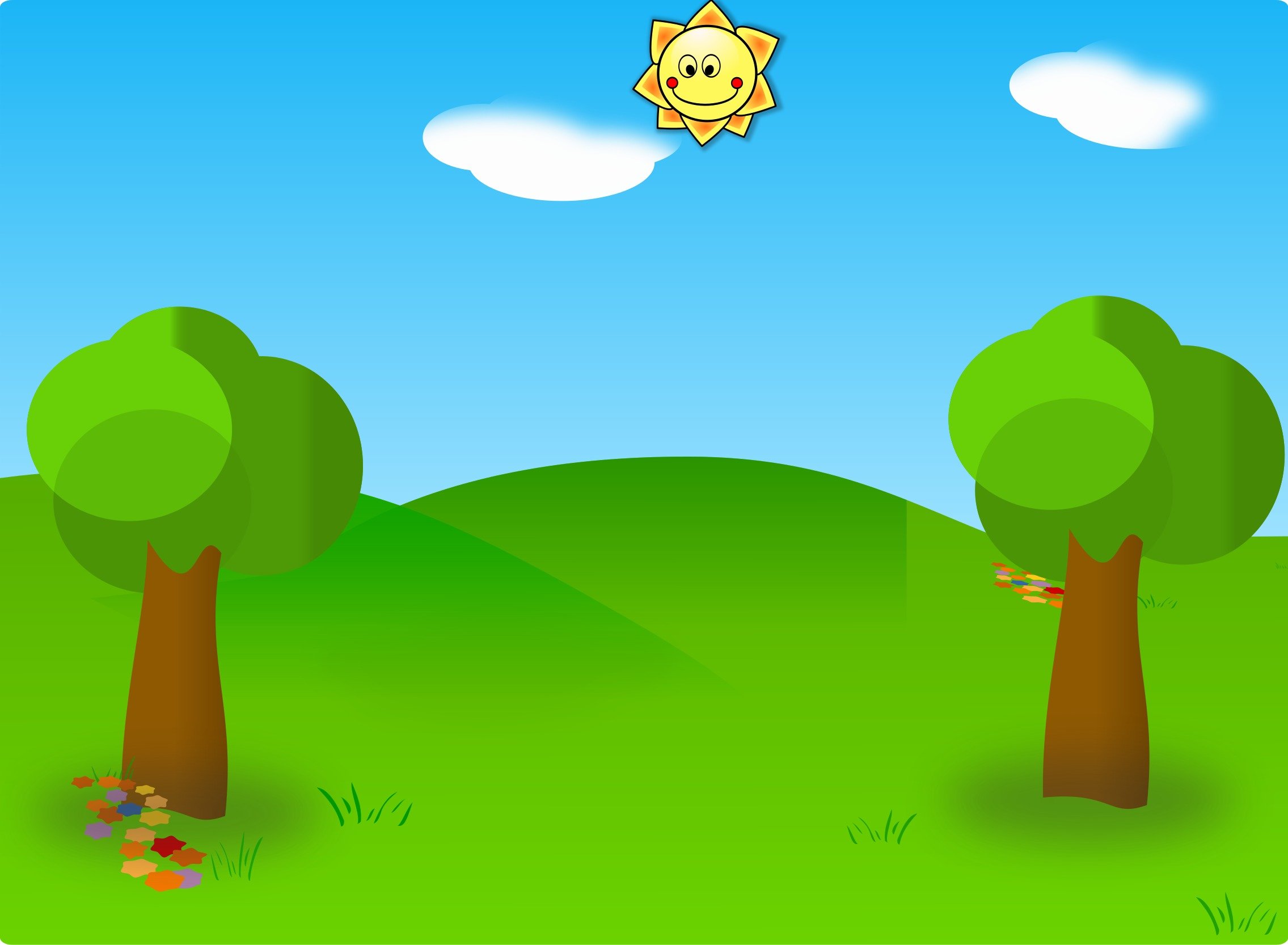 Trees and field clipart