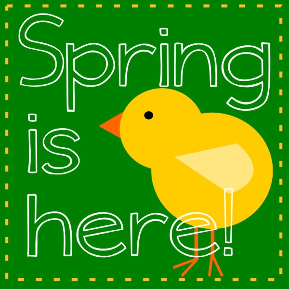 Spring Is Here Green At Clkercom Vector Online