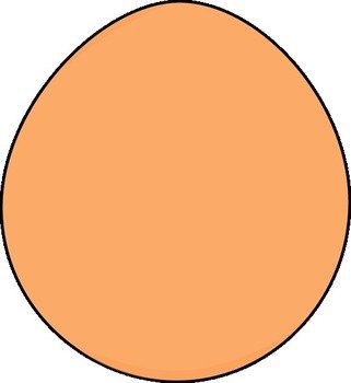 Easter Egg Image Simple Orange