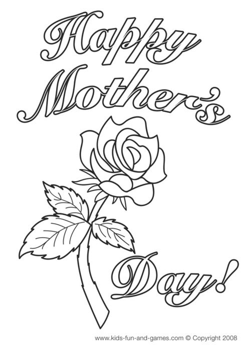 Happy Mothers Day Coloring Pages 2015