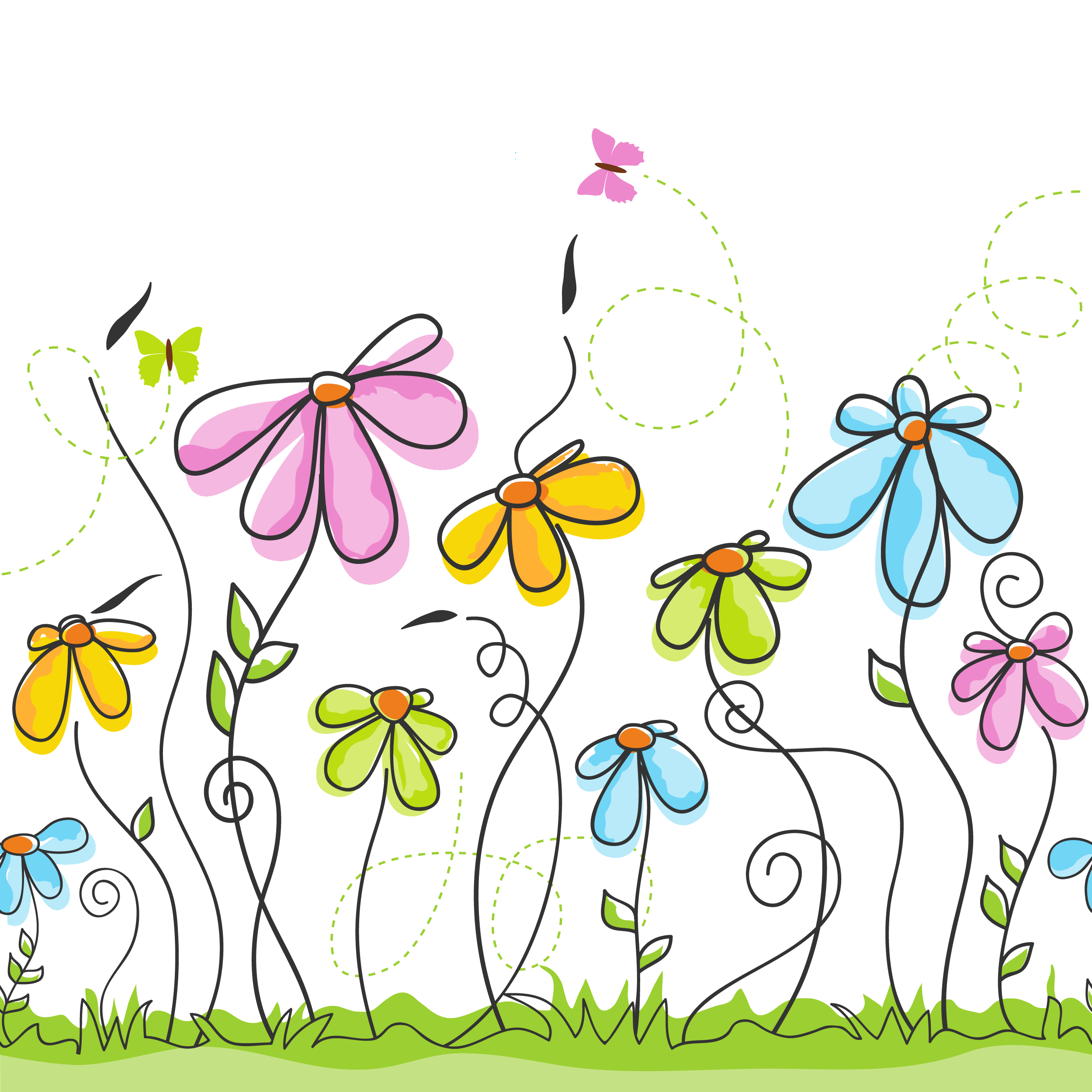 Clip art of the garden scene free image download