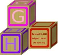 Baby Blocks Pink At Clkercom Vector Online