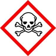 sign of toxic waste with a skull
