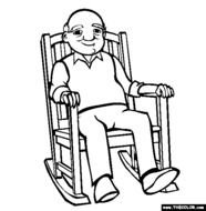 Rocking Chair Coloring Page Free Online
