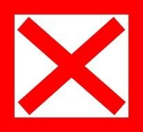 red cross in a red square