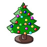 clipart of the cartoon christmas tree
