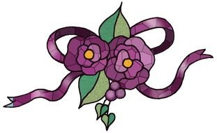 african purple flower with green leaves