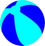 Beachball Ball Bright Blue At Clkercom Vector