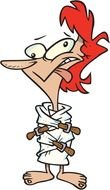 Clipart of a Crazy Person