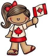 canada girl drawing