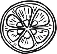 Tomato Slice Outline drawing