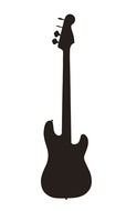 Guitar black Silhouette drawing