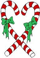 clipart of heart shaped two striped sweets