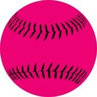 Pink Softball drawing