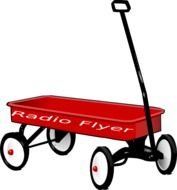 Radio Flyer red wagon drawing