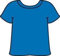 Blue Tshirt Blank That Can Be Edited To Include clipart