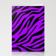 Neon Purple Zebra Stationery Cards By M Studio Society6