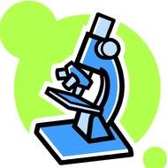 blue microscope as a picture for clipart