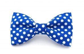 Clip art of blue and white bow tie
