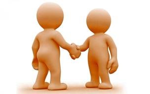 handshake of human figures