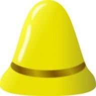 yellow hat like a bell