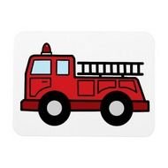 Cartoon Firetruck Emergency Vehicle Truck Rectangular Magnets