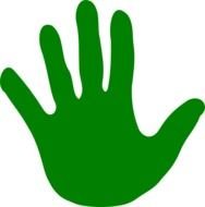 Hand Green Left At Clkercom Vector Online