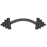 barbell curve drawing on white background