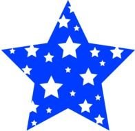 Blue And White Star drawing