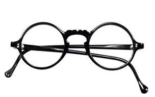 Round Black Vintage Eyewear from 1940s
