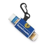 blue keychain on a white background