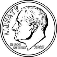 Portrait On A Dime drawing