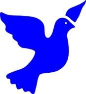 Blue Peace Dove drawing