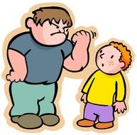 drawing of dad who scolds his son