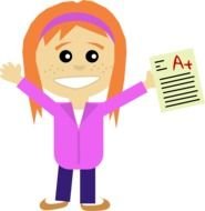 Happy Girl By Scout Comic Style With A Certificate In Few