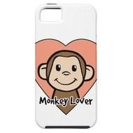 Cute Cartoon Smile Monkey Love In Heart Iphone 5 Cover