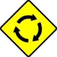 Caution Roundabout At Clkercom Vector Online