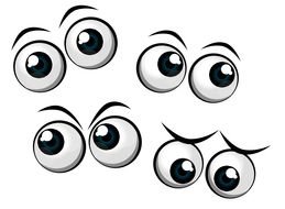 set of round Cartoon Eyes, Icons