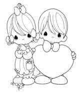 drawn boy and girl in love