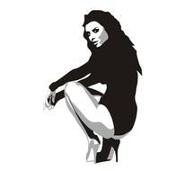 Beautiful Sexy Girl Silhouette Vector Graphic Download Free