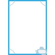 empty frame with a blue rim